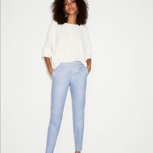 ✨ Mid Rise Linen-Blend Columnist Ankle Pant✨